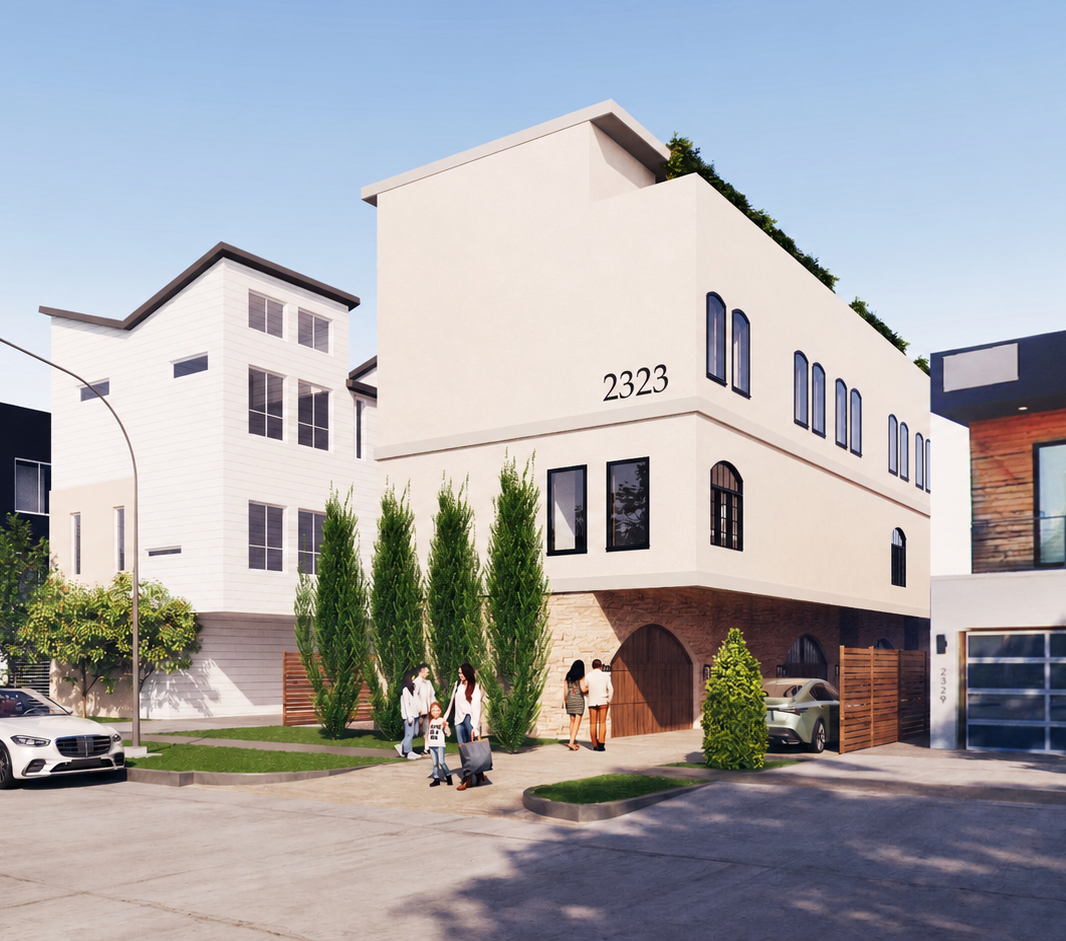 Rendering of 2323 Kirby luxury townhomes